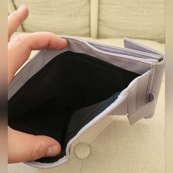 Lilac Prada Nylon & LeatherTri-fold Wallet - Picture 7 of 7